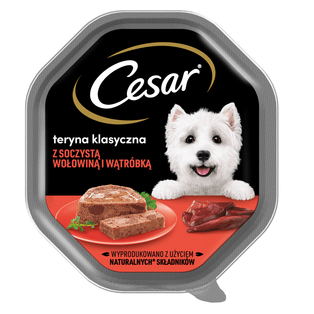 CESAR® Klasyczna Teryna z soczystą wołowiną i wątróbką 150g - 1