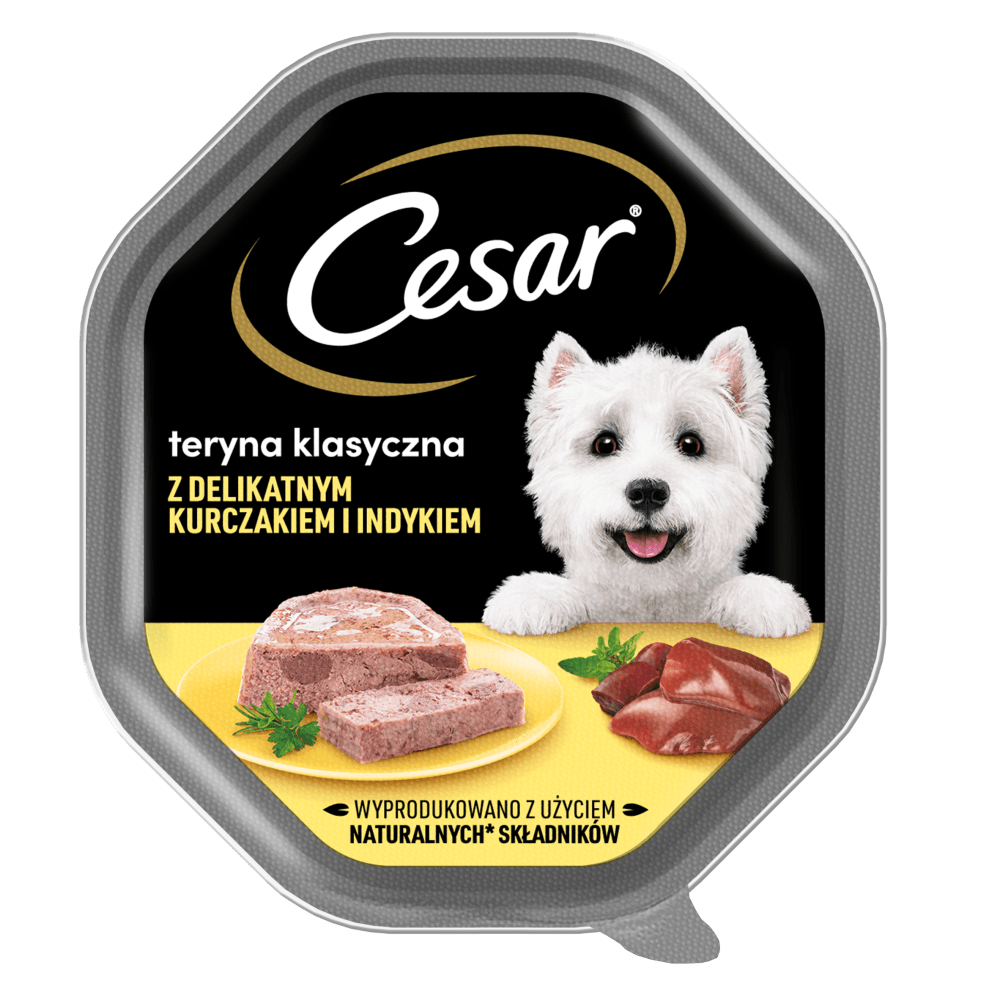 CESAR® Klasyczna Teryna z delikatnym kurczakiem i indykiem 150g - 1