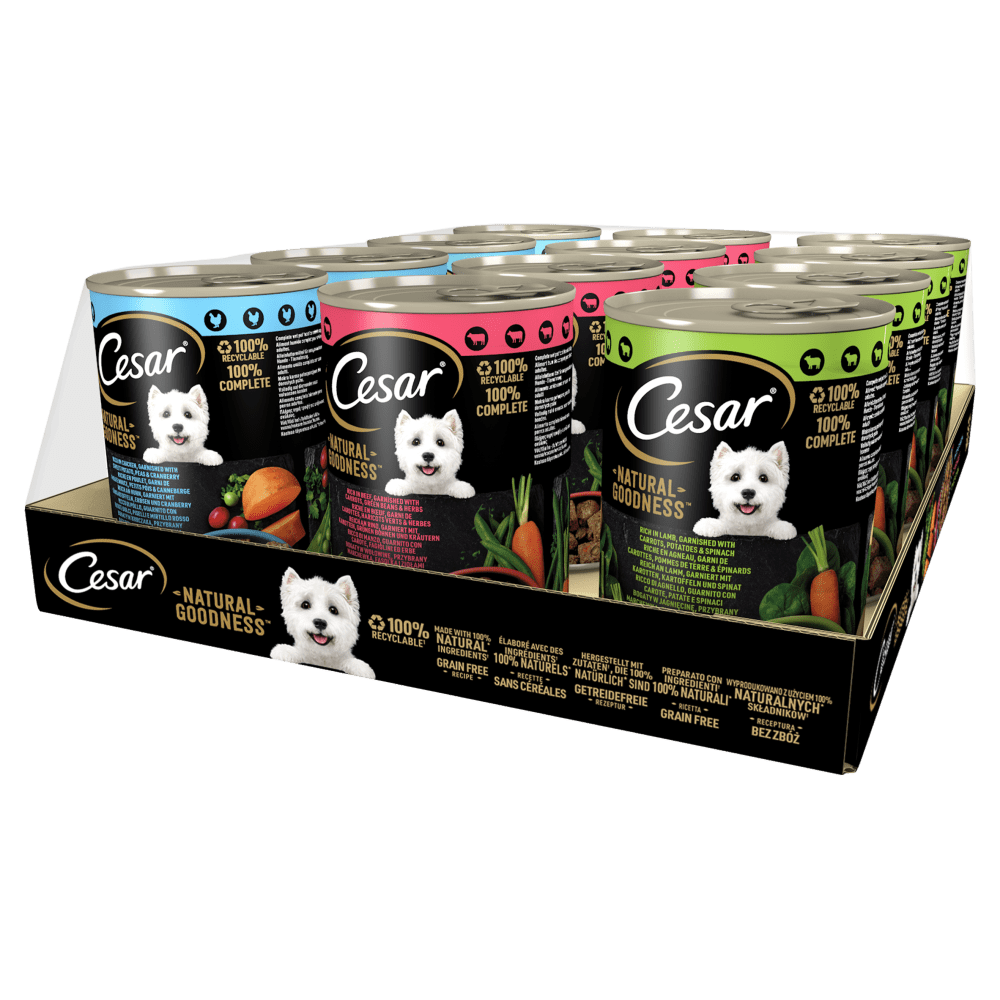 CESAR® NATURAL GOODNESS™ Mokra Karma dla dorosłych psów Mix Smaków 12 x 400g - 1