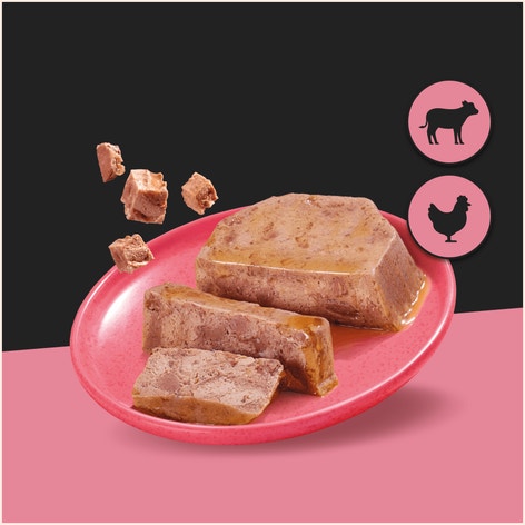 CESAR® Teryna Klasyczna Teryna z kawałkami Cielęciny i Kurczaka 150 g image 1