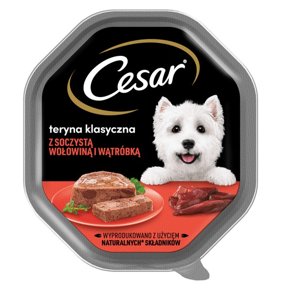CESAR® Klasyczna Teryna z soczystą wołowiną i wątróbką 150g image 1