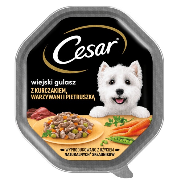 CESAR® Wiejski Gulasz z kurczakiem, warzywami i pietruszką w sosie 150g image 1