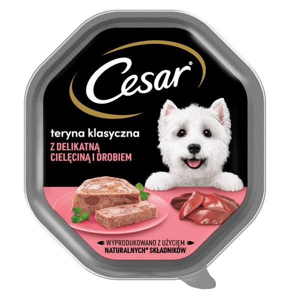 CESAR® Klasyczna Teryna z delikatną cielęciną i drobiem 150g image 1