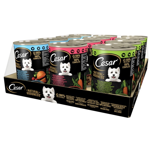 CESAR® NATURAL GOODNESS™ Mokra Karma dla dorosłych psów Mix Smaków 12 x 400g image 1