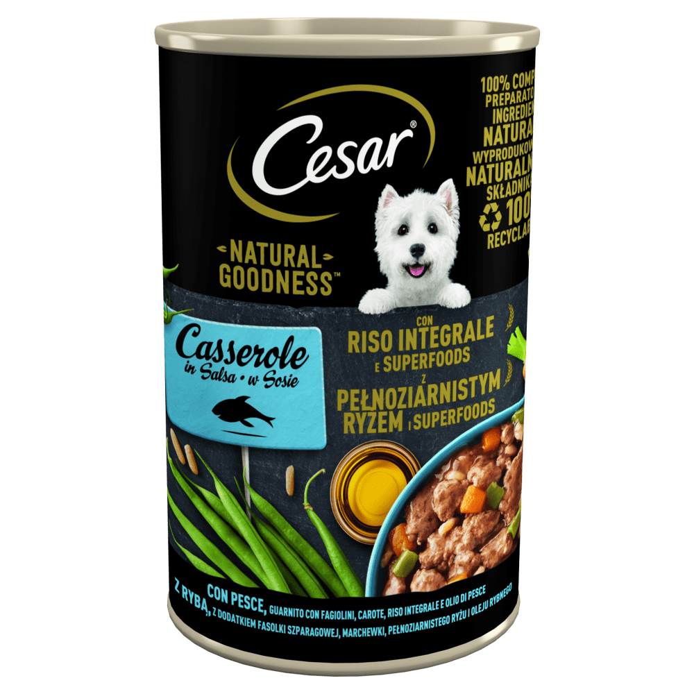 CESAR® NATURAL GOODNESS™ z biala ryba, pelnoziarnistym ryzem i ...